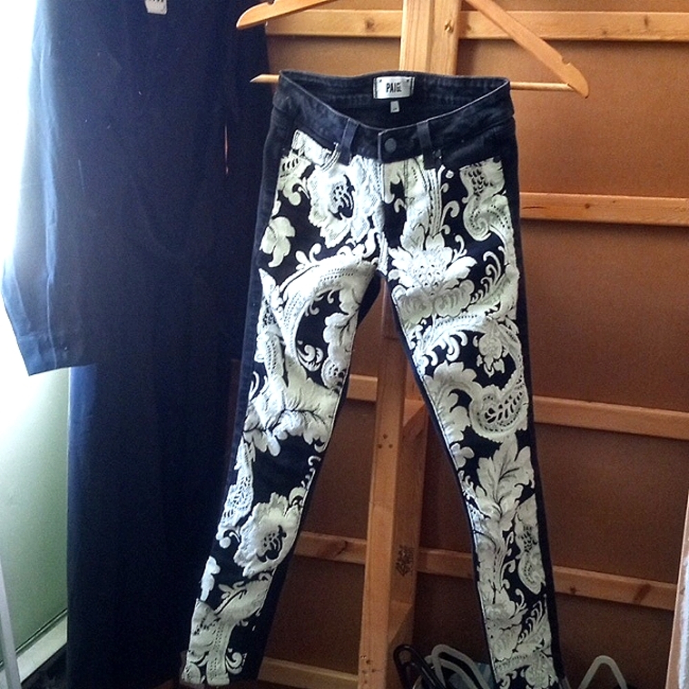 Women's PAIGE Emily Needlepoint Denim